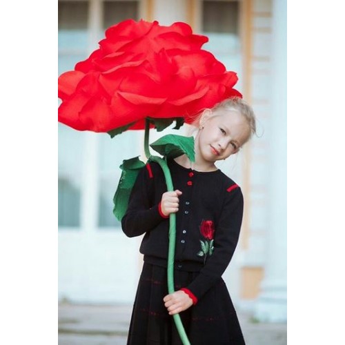 Ростовой бумажный цветок "Красная роза"